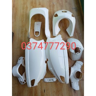 Bộ nhựa xe máy điện Vespa pansy màu Trắng