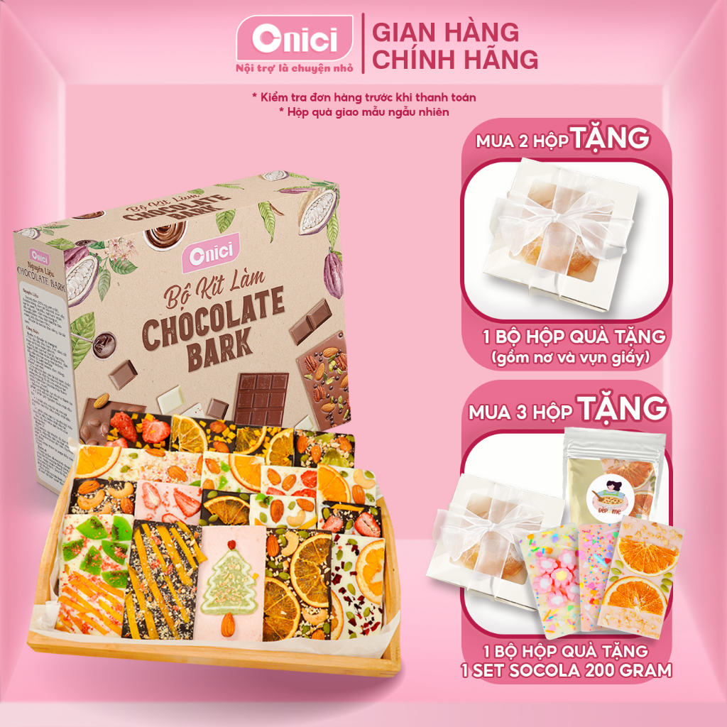 Set nguyên liệu Chocolate Bark thành phẩm 120 VIÊN