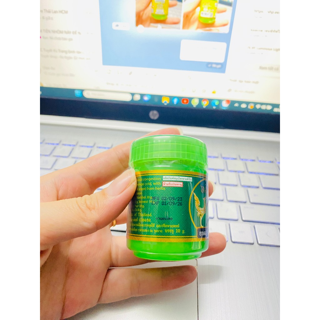 Hũ Hít Xoang Thảo Dược Hiệu Thiên Nga Vàng Thái Lan