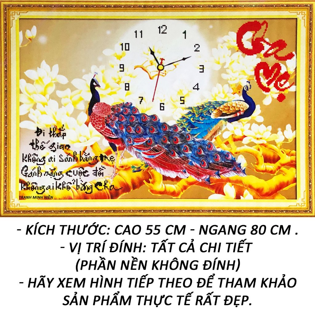 Tranh Đính Đá Cha Mẹ Là Biển Trời Yêu Thương 33 - Tranh Minh Hiền (TỰ ĐÍNH ĐÁ)