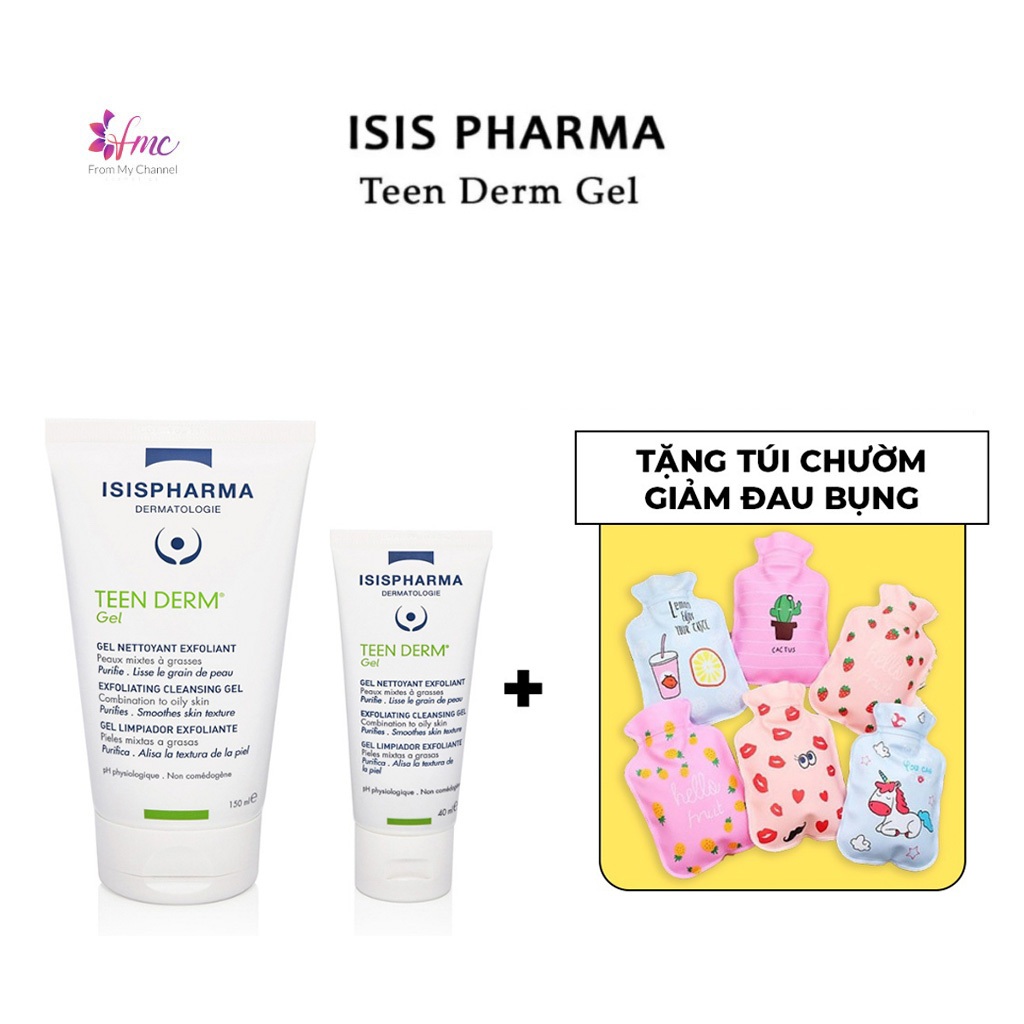 [MUA 1 TẶNG 1] Sữa rửa mặt Isis Pharma Teen Derm Gel giảm nhờn và ngăn ngừa mụn 40ml/150ml