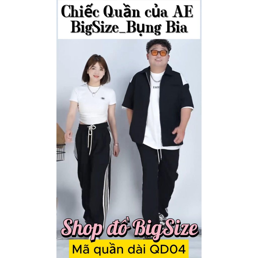 Quần Dài Ống suông MV shop Quần Nam form rộng big size (40.135kg) phối  kẻ sọc Chất Vải Cotton co dãn thoải mái  mã QD04