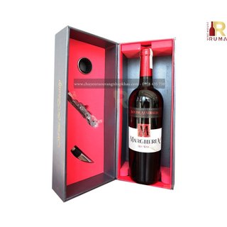 Quà tặng hộp 1 chai rượu vang Úc Margheria kèm phụ kiện