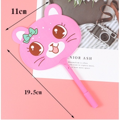 Bút Bi Quạt Nhựa Nhiều Hình Cầm Tay Dễ Thương