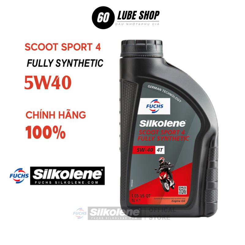Nhớt xe tay ga Fuchs fuchs Silkolene Scoot Sport 4 5w40 1L
