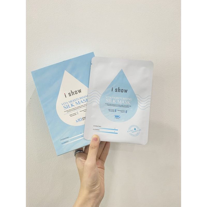Mặt Nạ Lụa iShow Dưỡng Ẩm Làm Trắng Da Phục Hồi Da Hư Tổn - iShow Vita Silk Mask, Hộp 10 Miếng Mặt Nạ Lụa