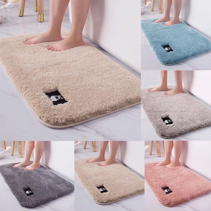 Thảm lau chân nhà tắm, phòng khách, nhà bếp đế cao su thấm hút nước chống trượt 3d