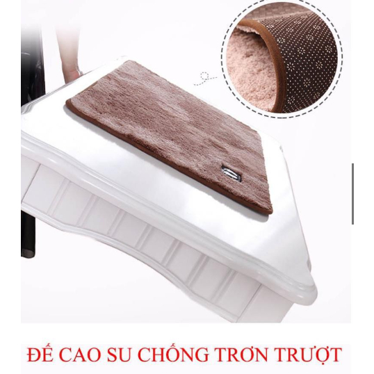 Thảm lau chân nhà tắm, phòng khách, nhà bếp đế cao su thấm hút nước chống trượt 3d