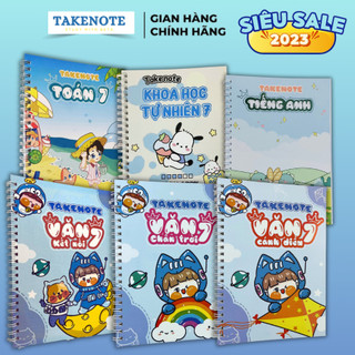  Sổ Takenote Lớp 7 Các Môn Toán, Văn, Anh, Khoa Học Tự Nhiên - Sổ Tay Kiến Thức Giúp Học Giỏi Lớp 7