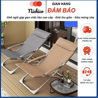 Ghế xếp nằm thư giãn - Giường gấp đa năng chất liệu vải lưới Textilene chịu tải đến 200kg