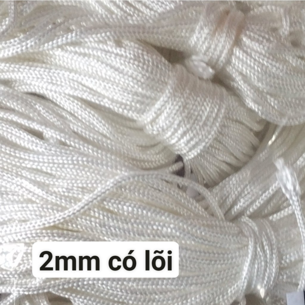 Dầy dù 4 màu cơ bản đỏ, nâu, đen, trắng  size từ 1mm , 1,5mm, 2mm,3mm bó 5-10met