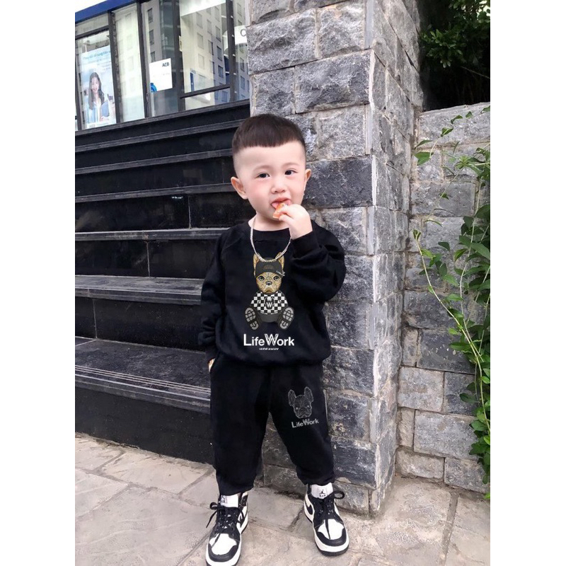 Set bộ nỉ da cá chú chó cho bé trai