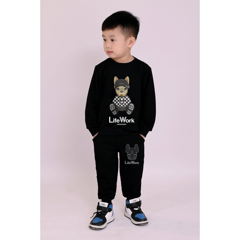 Set bộ nỉ da cá chú chó cho bé trai