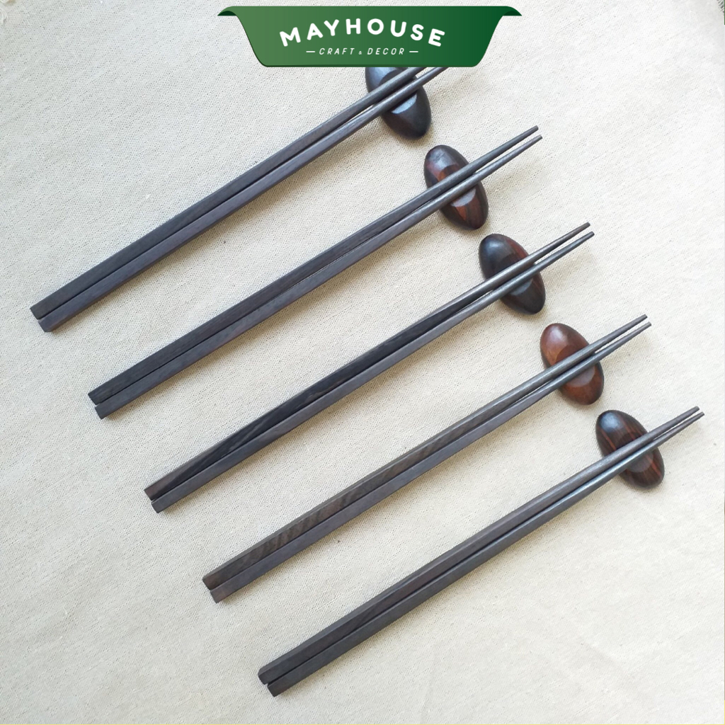 Đũa gỗ mun MAYHOUSE CRAFT&DECOR dùng trong gia đình, nhà hàng, decor trang trí chụp ảnh