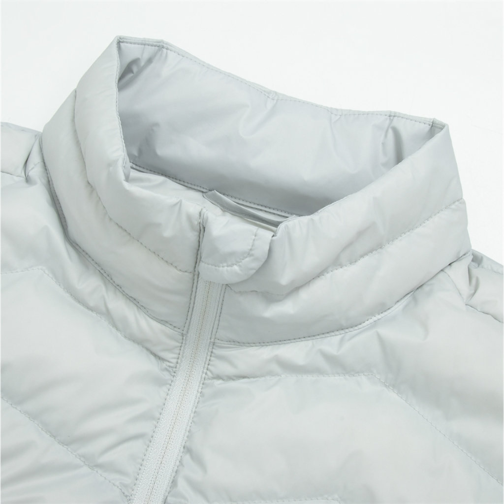 Áo khoác phao lông vũ nam Aristino AJK044W3 cao cấp trơn màu dáng regular fit suông vừa cổ trụ khỏe khoắn vải nylon
