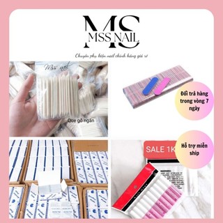Full phụ kiện nailbox 50, 100 dũa mini , bông tẩm cồn , que gỗ