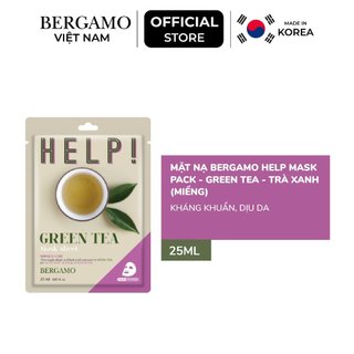 Mặt nạ Bergamo Help Mask Pack Green Tea - Trà xanh