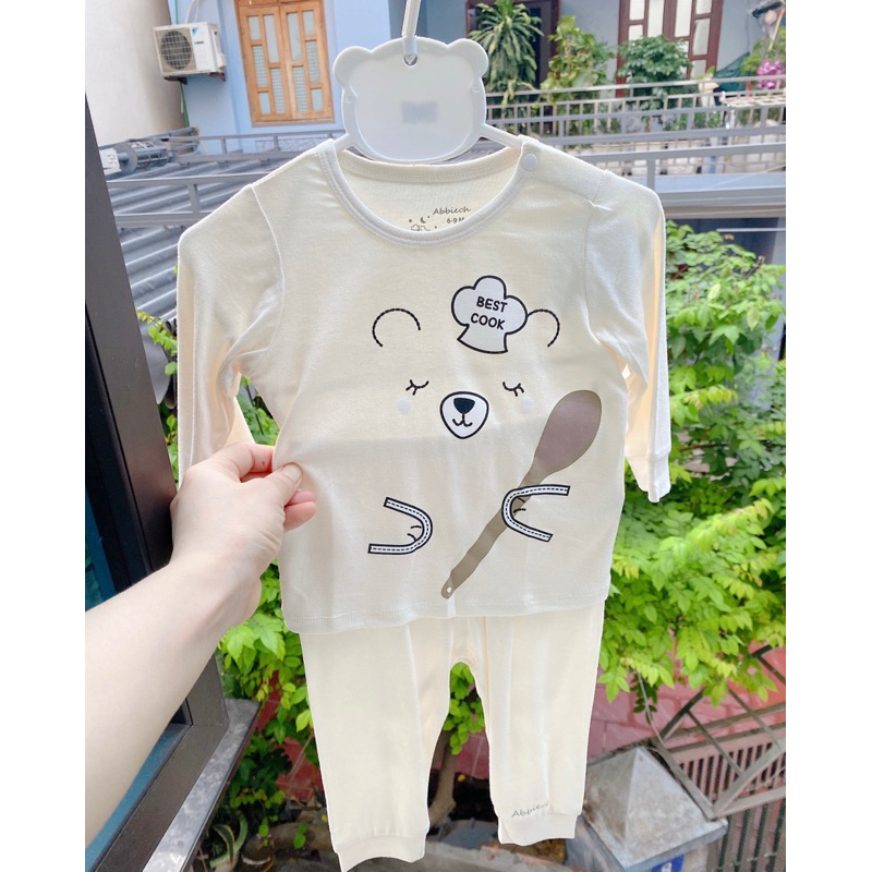 Abbieoh - Bộ quần áo dài tay sợi tre Thu Đông cho bé trai