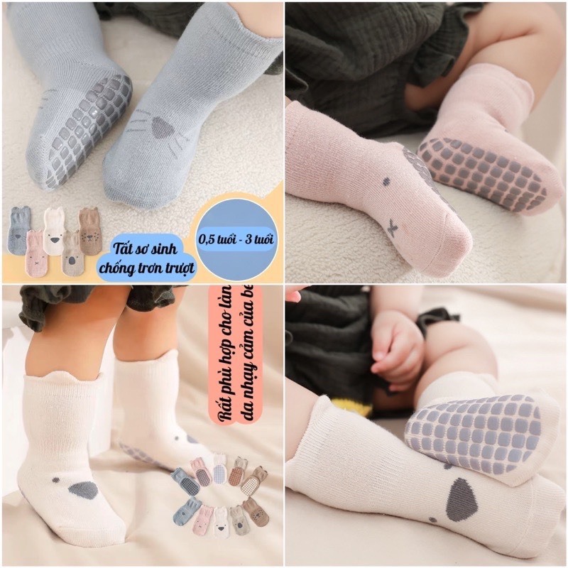 Set 5 Đôi Tất Trẻ Em Tất Cho Bé NeMo Cotton Chống Trơn Trượt Cho Bé Trai, Bé Gái Đi Cực Xinh SS11