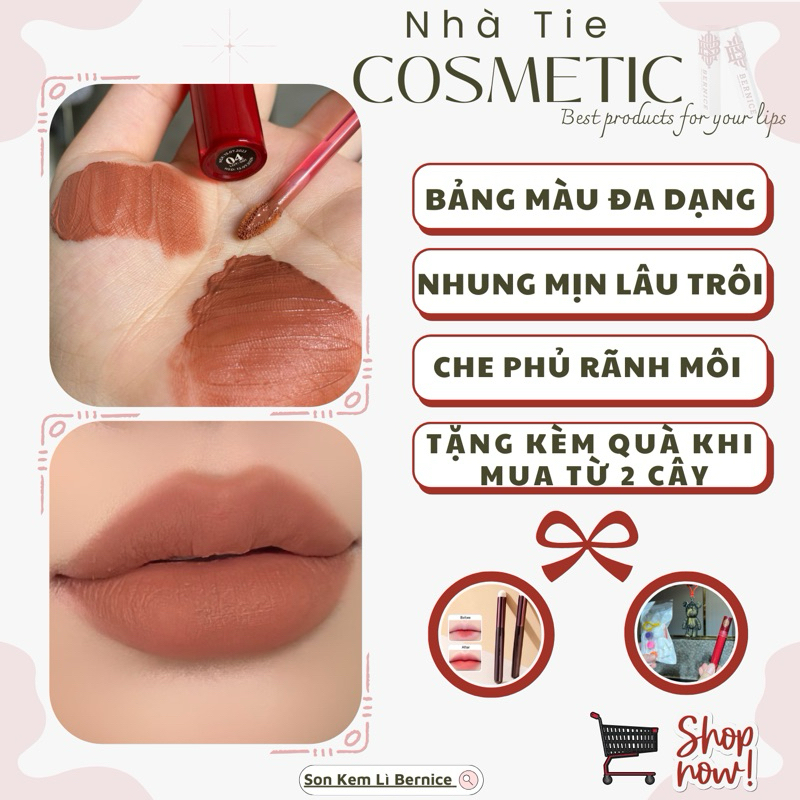 Son Kem Lì Bernice Màu Nude Đất BN04