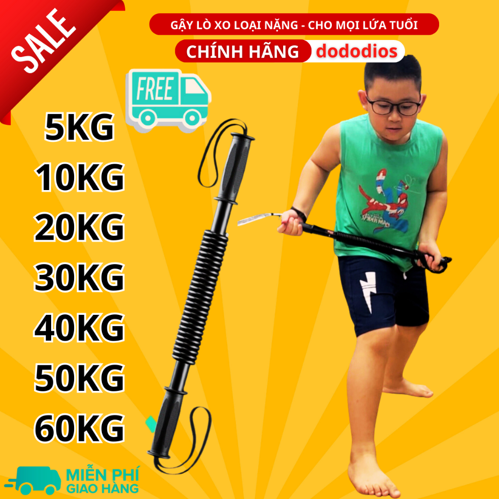 Gậy Bẻ Lò Xo Kháng Lực 5kg Cho Các Bé Từ 4-8 Tuổi Tập Thể Thao Thể Dục, Thanh Lò Xo Đàn Hồi Kháng Lực 5kg Hãng dododios