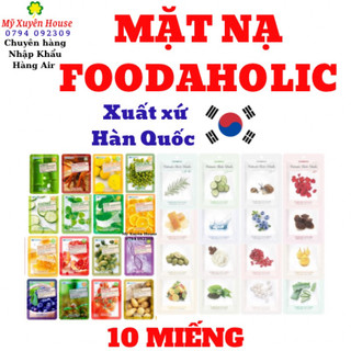 Mặt nạ giấy 3d foodaholic Hàn Quốc Chính Hãng 10 miếng