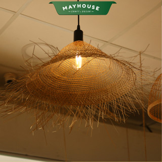 Đèn thả trần mây tre MAYHOUSE CRAFT&DECOR trang trí sân vườn, decor chụp ảnh
