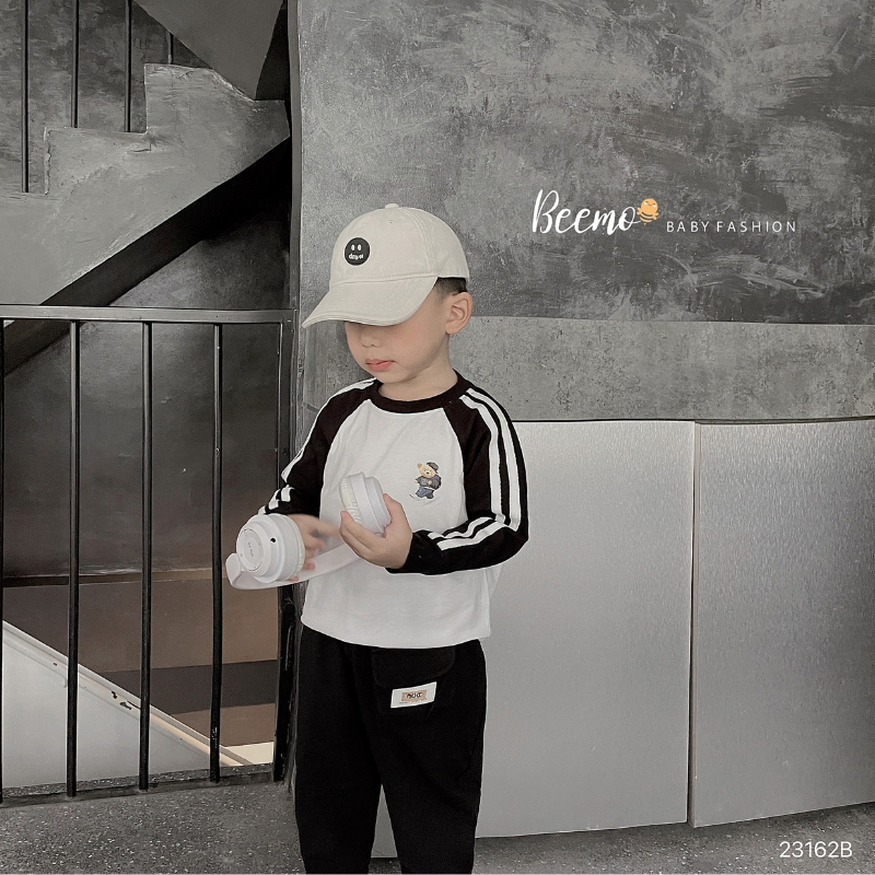 Bộ thu đông bé trai BEEMO B080 bộ dài tay bé chất cotton co giãn, mềm mại - PAPALEMON