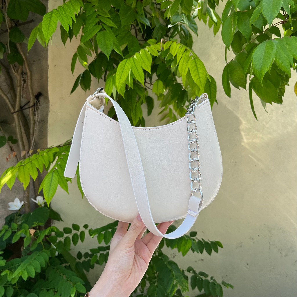 Túi kẹp nách đeo vai phối xích đẹp da trơn đi chơi phong cách hàn quốc PK 536