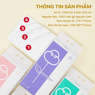 Khăn giấy vệ sinh Top Gia 3 màu, giấy vệ sinh rút treo tường 1280 tờ