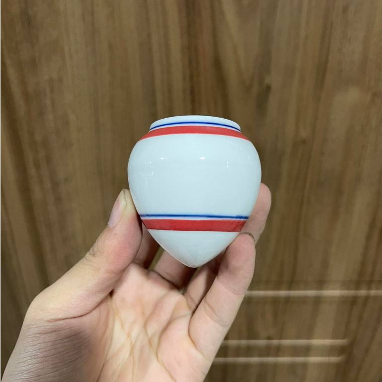 Cóng sứ chim chòe than , chòe lửa hàng Bát Tràng mẫu cầu vòng gắn sẵn tai