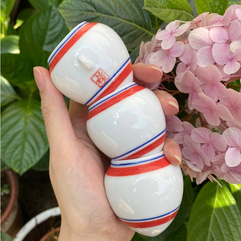 Cóng sứ chim chòe than , chòe lửa hàng Bát Tràng mẫu cầu vòng gắn sẵn tai
