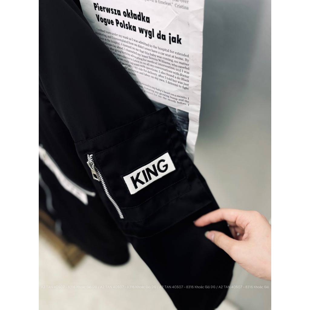 Áo khoác gió dáng Bomber nam 2 lớp cao cấp mẫu thêu tay sắc nét hàng QC loại 1