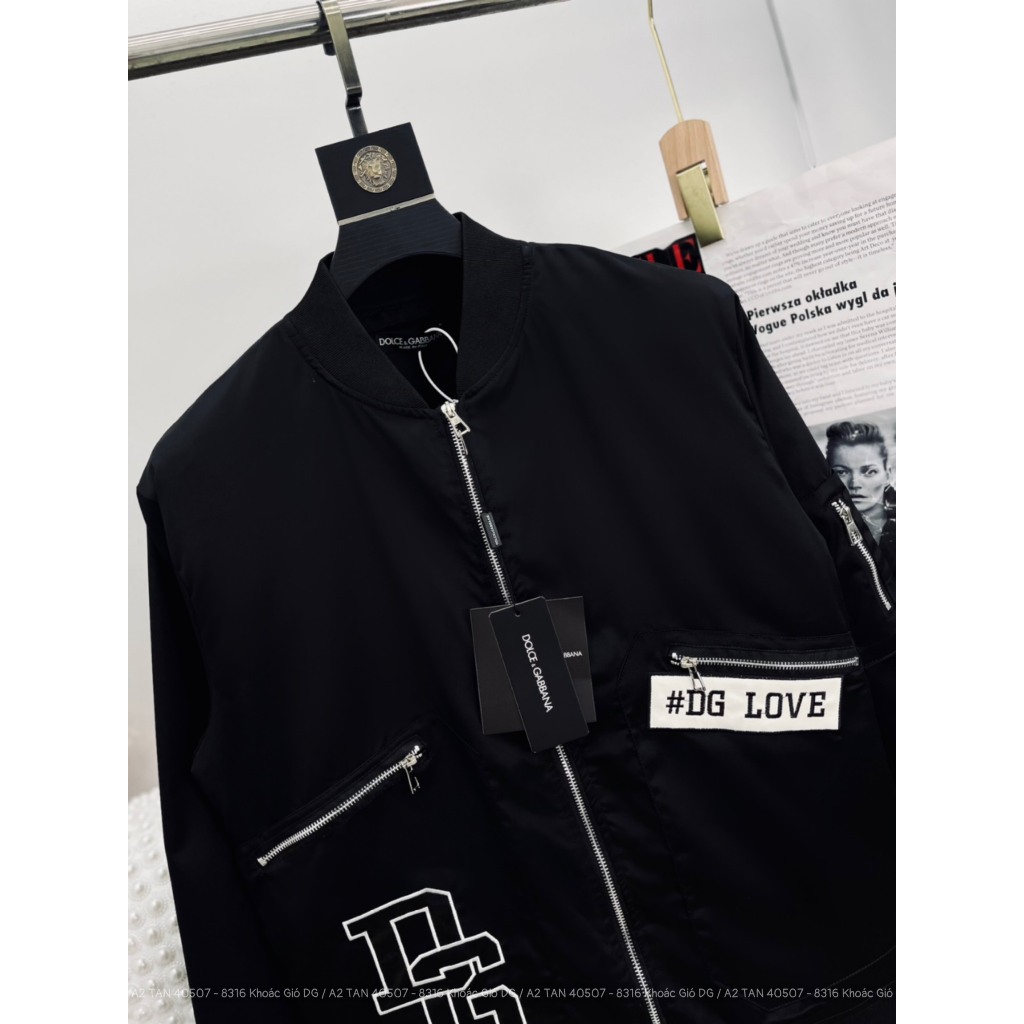 Áo khoác gió dáng Bomber nam 2 lớp cao cấp mẫu thêu tay sắc nét hàng QC loại 1