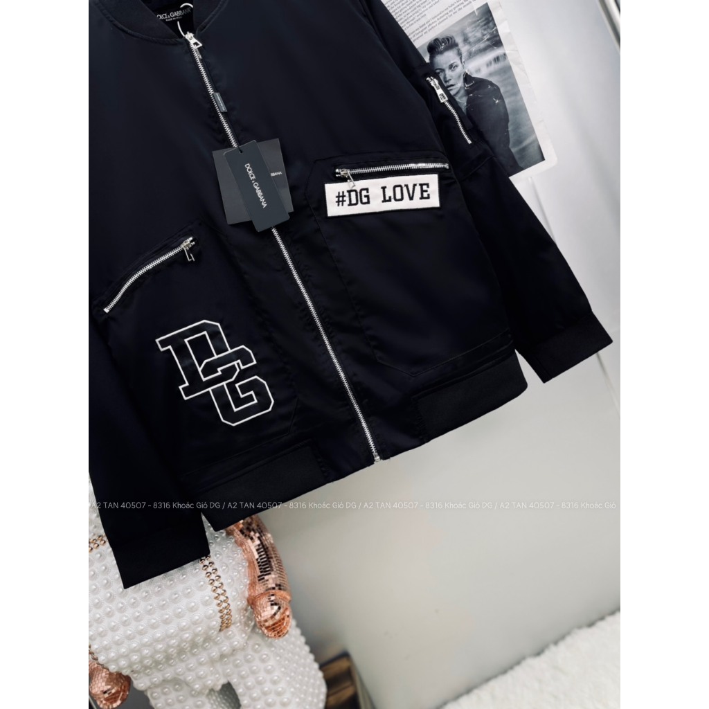 Áo khoác gió dáng Bomber nam 2 lớp cao cấp mẫu thêu tay sắc nét hàng QC loại 1