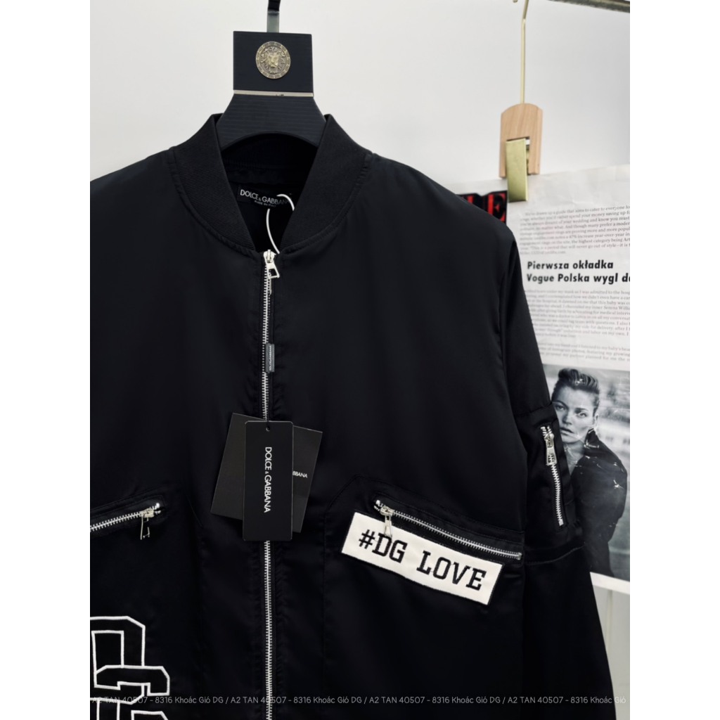 Áo khoác gió dáng Bomber nam 2 lớp cao cấp mẫu thêu tay sắc nét hàng QC loại 1