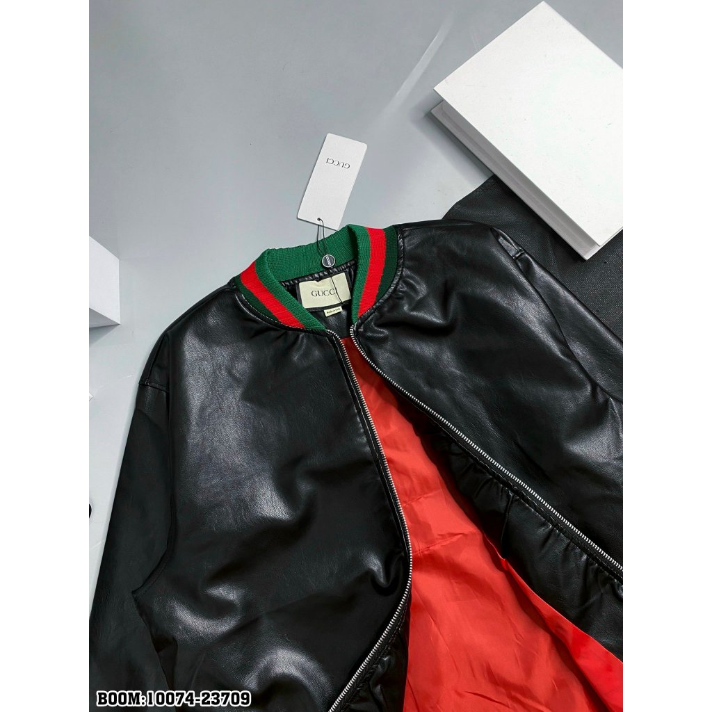 Áo khoác da nam dáng Bomber 2 lớp mẫu thiết kế 2023 hàng QC loại 1