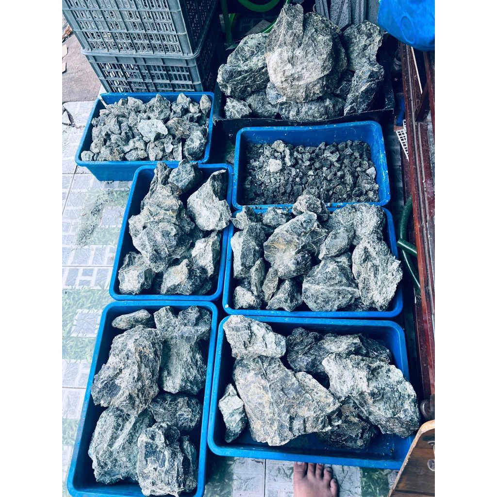 ĐÁ NHAM ĐEN GÂN TRẮNG, VÂN ĐÁ SẮC XẢO  - DÙNG CHO HỒ CÁ, HỒ THỦY SINH