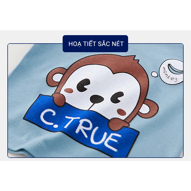 Bộ dài tay thu đông cho bé EROKIDS bộ mặc nhà chất vải cotton mềm mại hoạ tiết hoạt hình đáng yêu