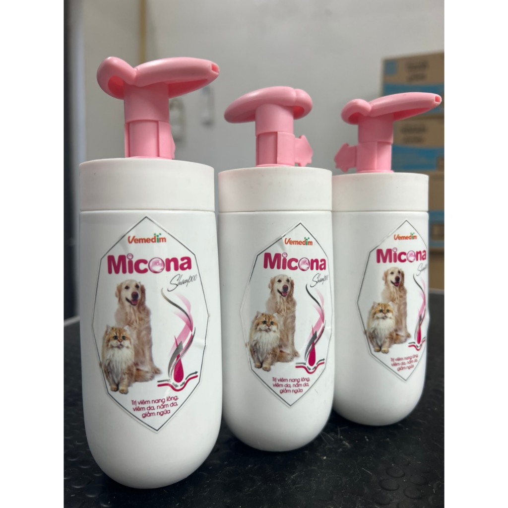 Sữa tắm nấm chó mèo Mincona 200ml giảm ngứa viêm da