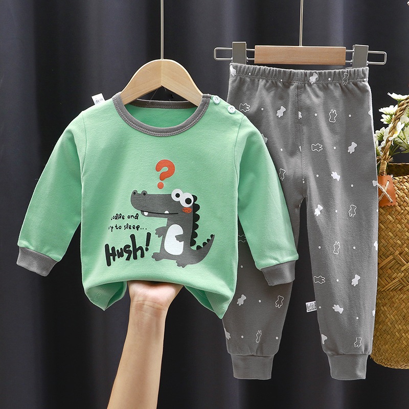 Bộ dài tay thu đông cho bé EROKIDS bộ mặc nhà chất vải cotton mềm mại hoạ tiết hoạt hình đáng yêu