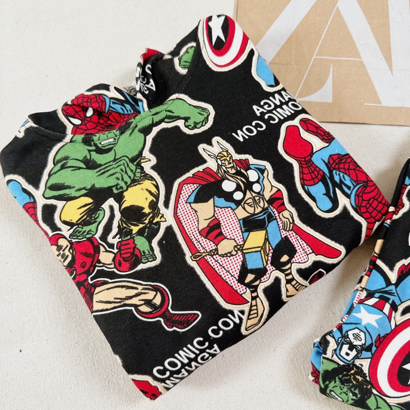 Set bộ nỉ da cá hoạ tiết màu đen cho bé trai