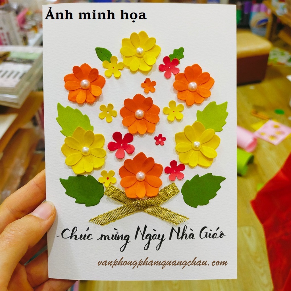 Kit thiệp tặng thầy, cô ngày 20/11 tự trang trí- Kit 10 phôi thiệp