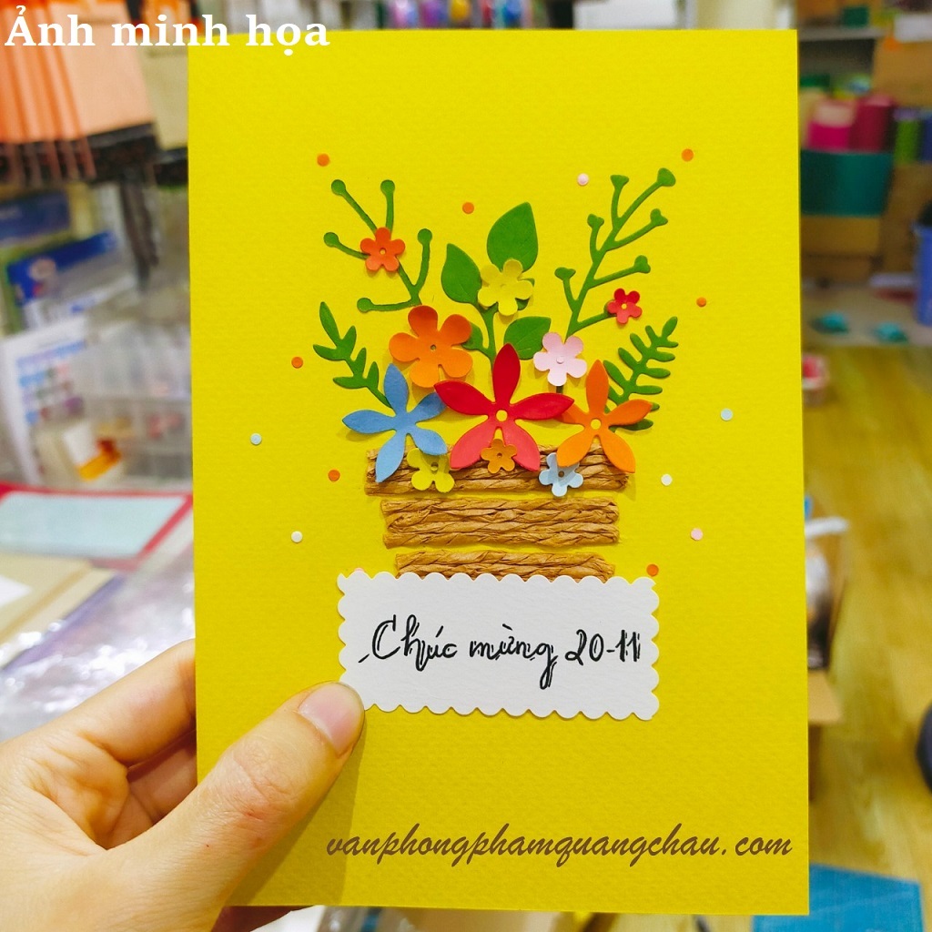 Kit thiệp tặng thầy, cô ngày 20/11 tự trang trí- Kit 10 phôi thiệp
