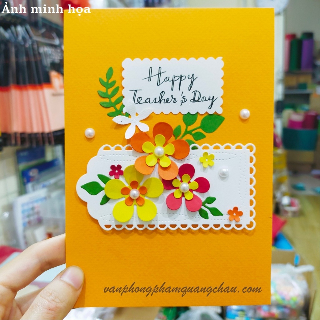 Kit thiệp tặng thầy, cô ngày 20/11 tự trang trí- Kit 10 phôi thiệp