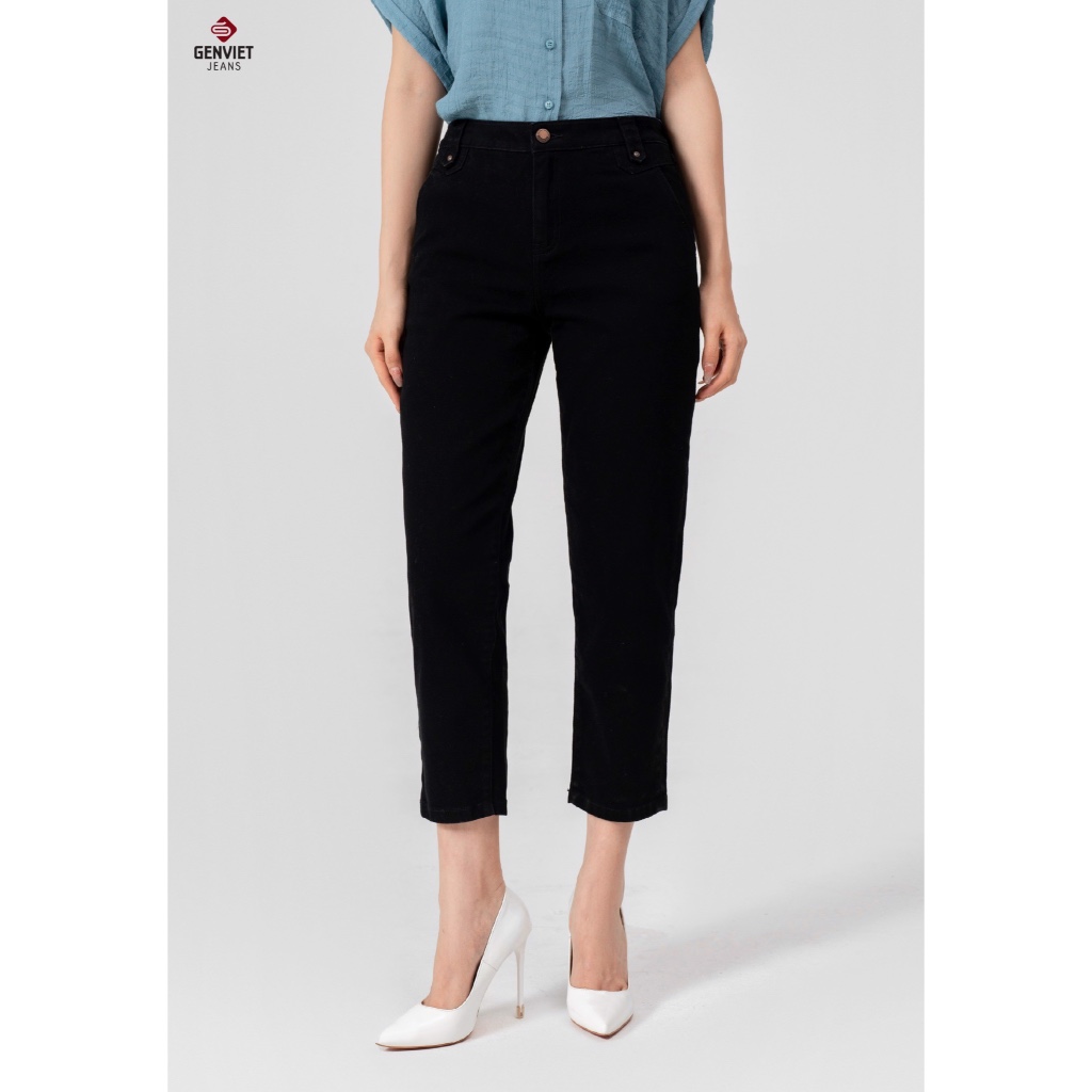 Quần dài nữ GENVIET Kaki col thụng TQ104K8397