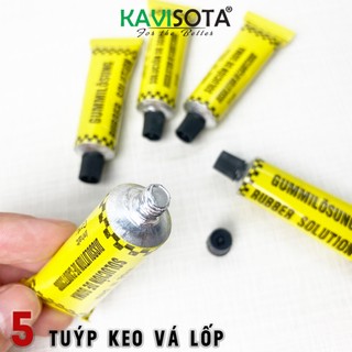 Set 2/3/5 tuýp keo hỗ trợ vá lốp xe đạp tiện dụng kavi, tuýp keo dán sửa chữa lốp xe đạp / mô tô không săm