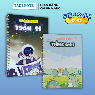   COMBO 2 CUỐN  Sổ Takenote TOÁN & TIẾNG ANH Lớp 11 - Sổ Tay Takenotes.Beta Toán Anh 11 