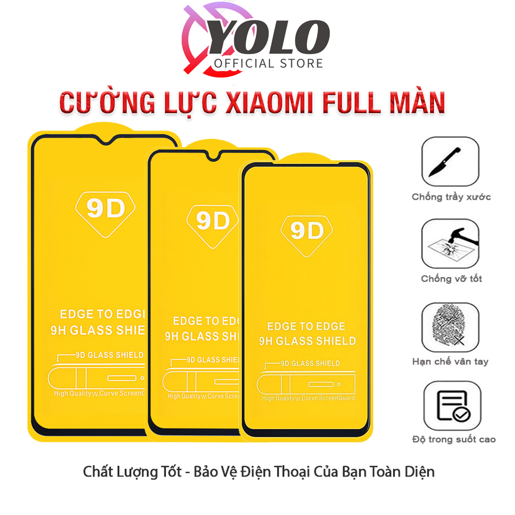 Kính Cường Lực Redmi Note 9 Redmi 10X 4G k40gaming k50gaming k30pro K30 Ultra Mi11Lite mi8Lite Note 13Pro K20Pro [9D]