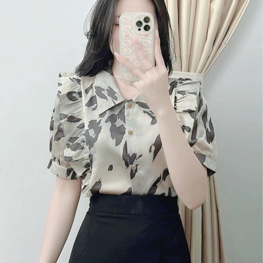 Áo sơ mi nữ  kiểu bèo vai xinh xắn trẻ trung  LAMO-B1168